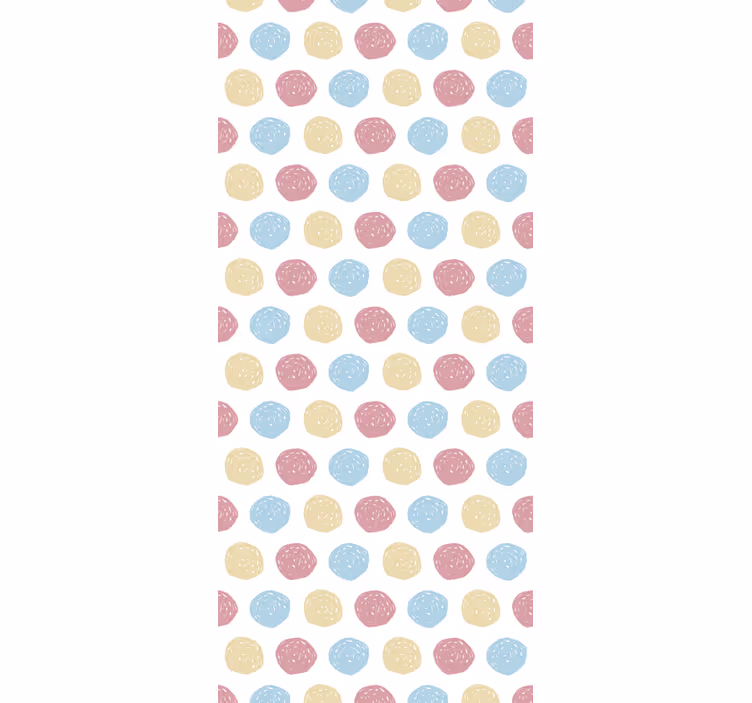 Pastellfarger prikker tapet stue - Tenstickers