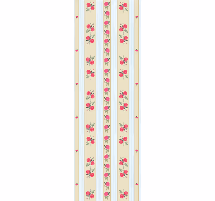 Floral stripete eleganse tapet striper - Tenstickers