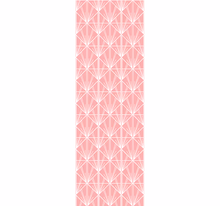 Moderne tapet geometrisk rosa mønster - Tenstickers