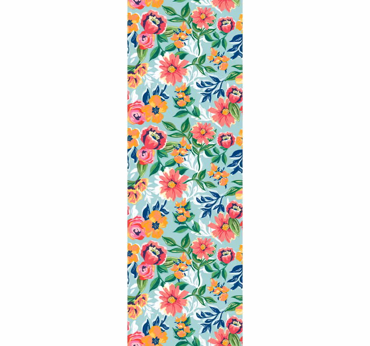 Blomsterhagedesign tapet blomster - Tenstickers