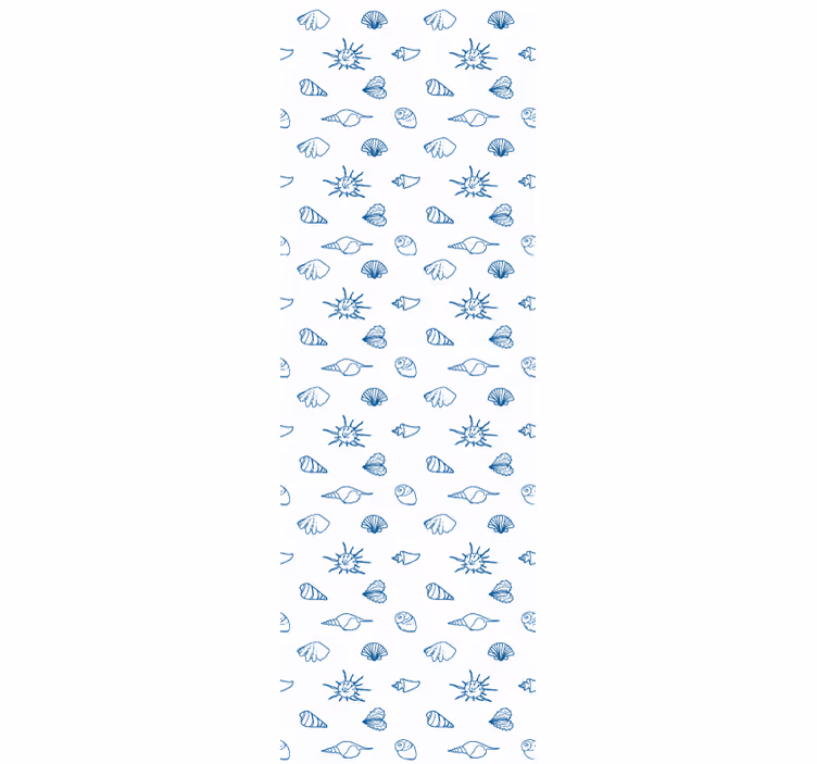 Nautisk skissemotiv tapet fisk - Tenstickers