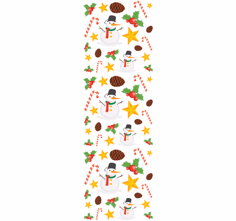 Festlig snømannmønster jul tapet - Tenstickers
