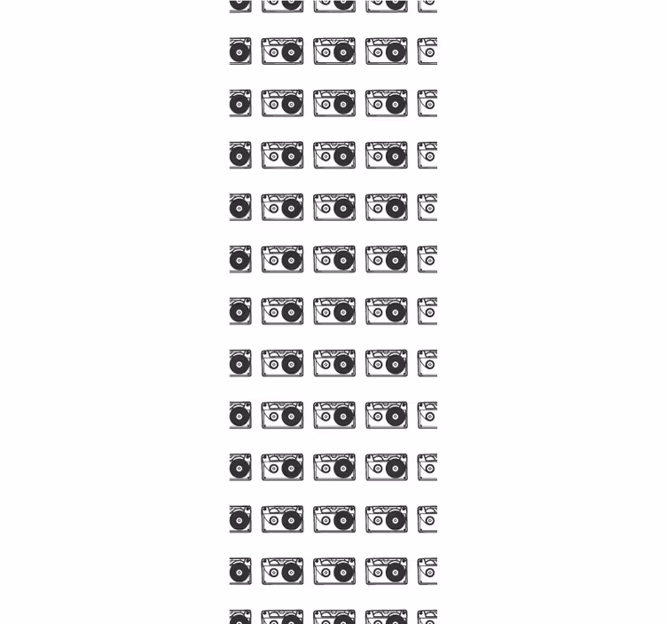 Retro lydmønster tapet pynt - Tenstickers