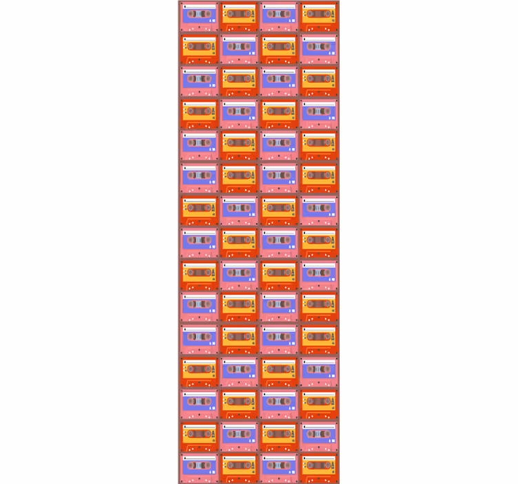 Tapet vintage retro kassettpanel - Tenstickers