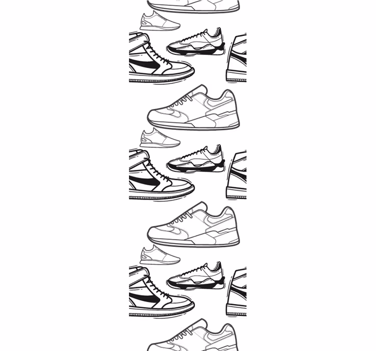 Sneaker illustrasjoner tapet kunst - Tenstickers