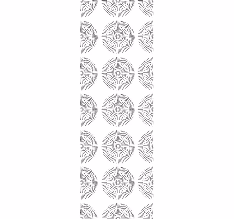 Minimalistiske sirkulære mønstre tapet stue - Tenstickers
