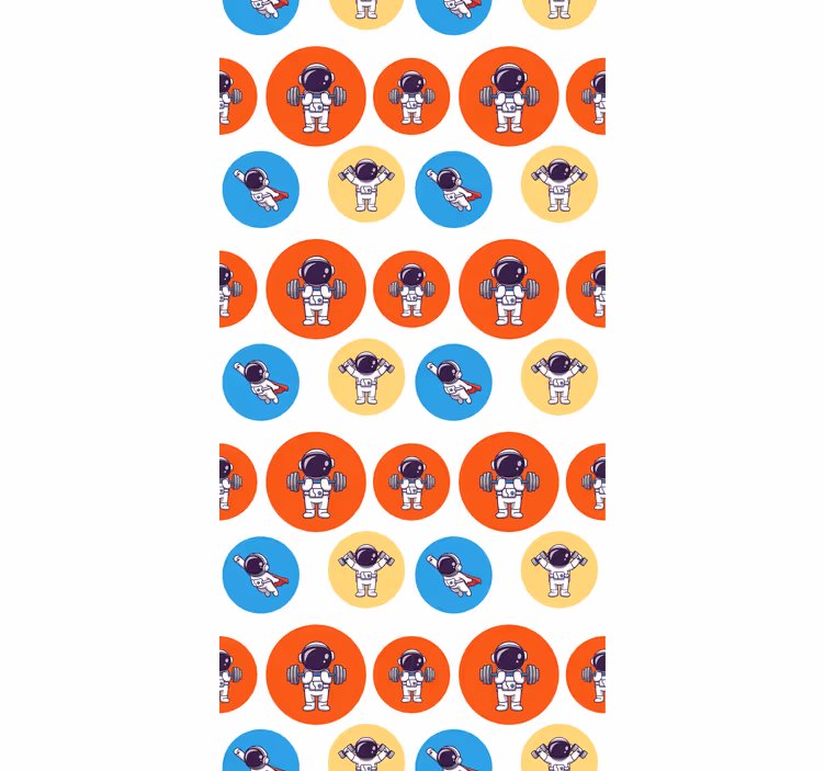 Astronaut mønster moro tapet barn - Tenstickers