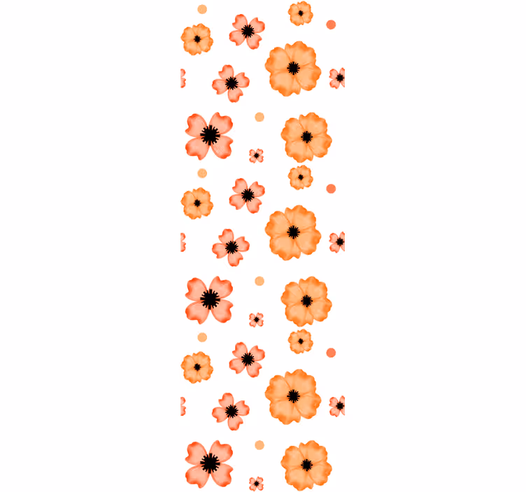 Valmuer mønster tapet blomster - Tenstickers