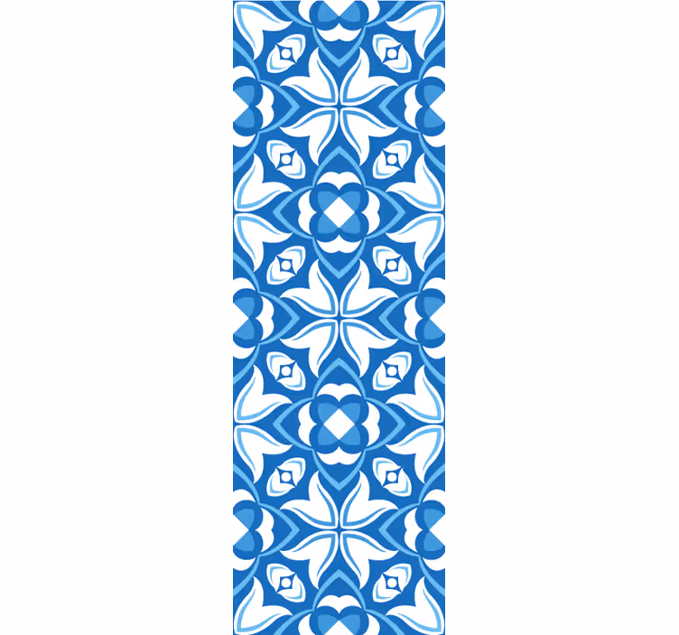 Elegante blå mønstre tapet fliser - Tenstickers