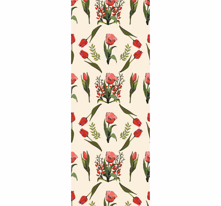 Blomsterbuntsammensetning tapet gift - Tenstickers