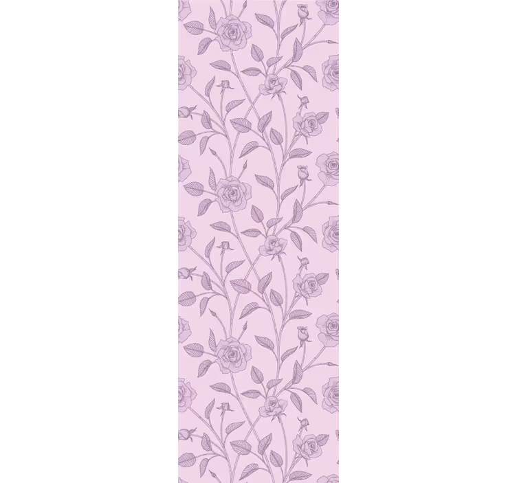 Lavendel blomstermønster tapet blomster - Tenstickers