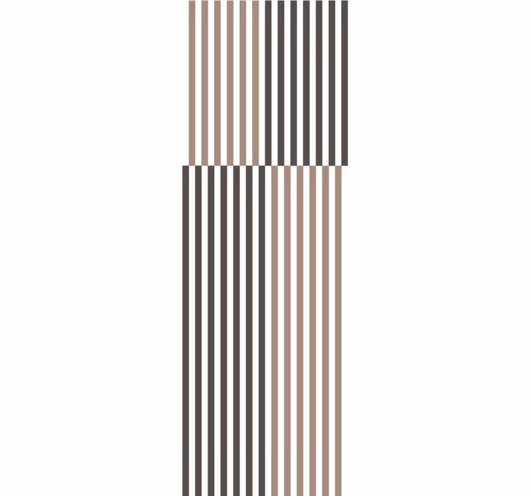 Tapet striper stilrent beige og brunt design - Tenstickers