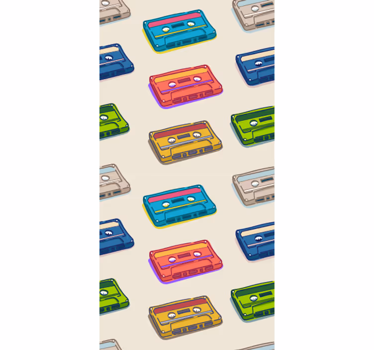Retro kassettbånd tapet kunst - Tenstickers