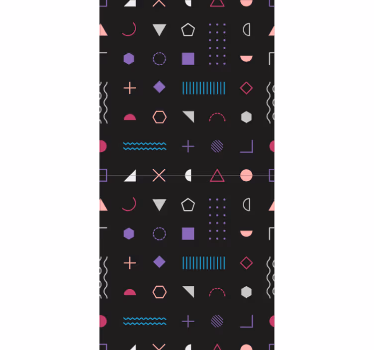Tapet geometriske former fargerike figurer - Tenstickers