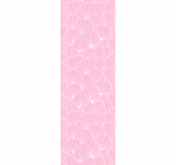 Kawaii stil rosa skall tapet fliser - Tenstickers