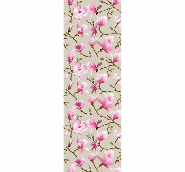 Vakker lilla magnolia tretopp tapet blomster - Tenstickers
