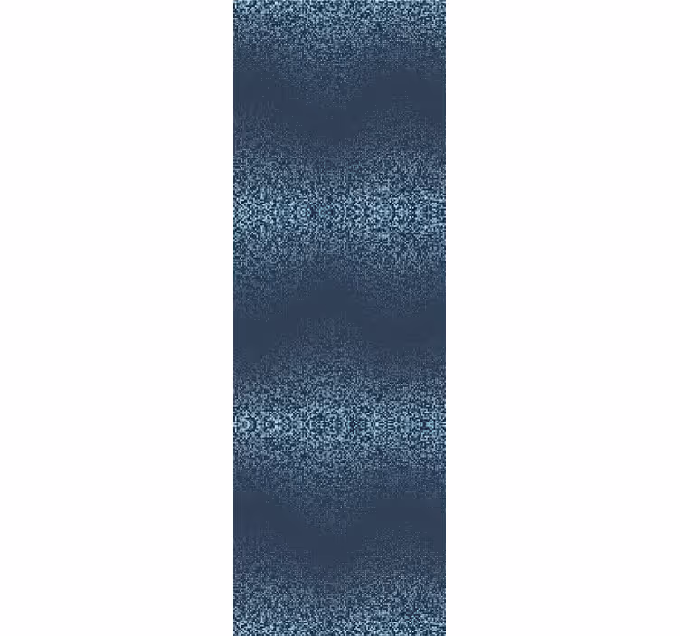 Retro blå firkantet prikket design tapet rustikk - Tenstickers