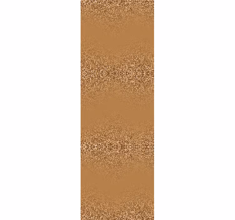 Retro brun firkantet prikket design tapet rustikk - Tenstickers