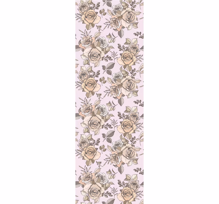 Rose vintage mønster tapet blomster - Tenstickers