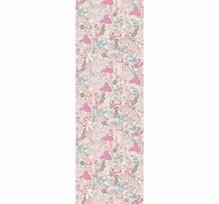 Grandmillenial stil tapet blomster - Tenstickers