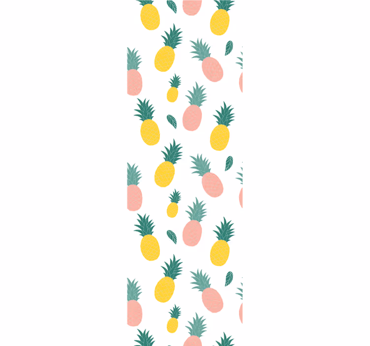 Tropisk ananas mønster tapet kjøkken - Tenstickers