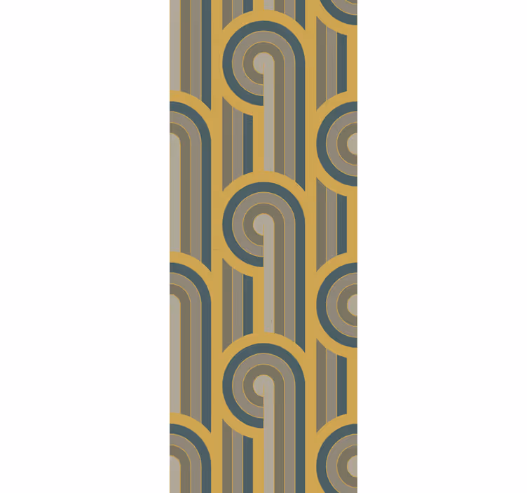 Geometriske former i art deco-stil tapet abstrakt - Tenstickers