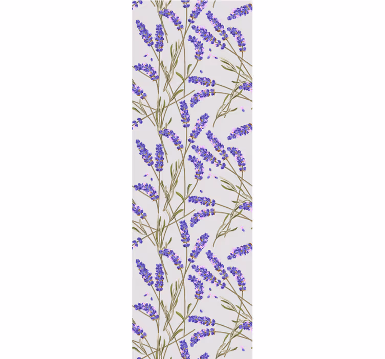 Lavendelmønster i provencalsk stil tapet blomster - Tenstickers