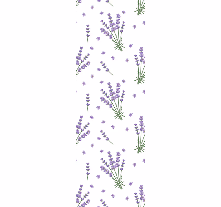 Lavendel blomsterhage tapet blomster - Tenstickers