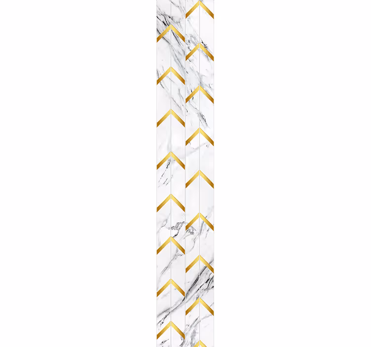 Elegant chevron mønster tapet marmor - Tenstickers