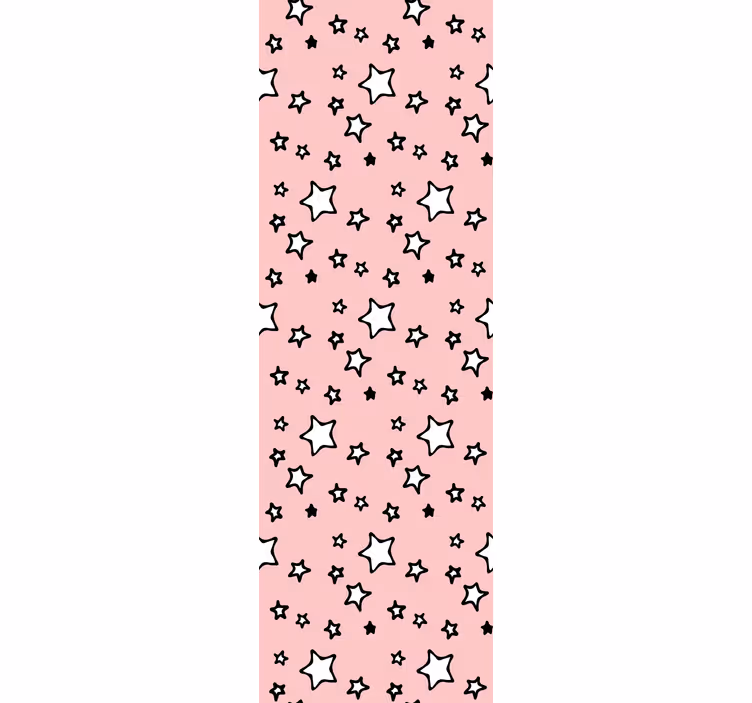 Rosa stjerner design tapet baby - Tenstickers