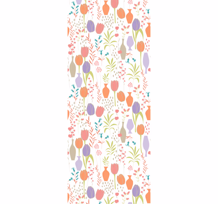 Stiliserte blomstermønstre tapet blomster - Tenstickers