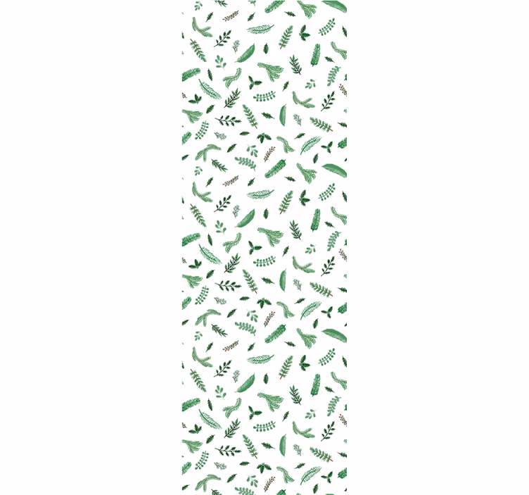 Festlige bladmønstre jul tapet - Tenstickers