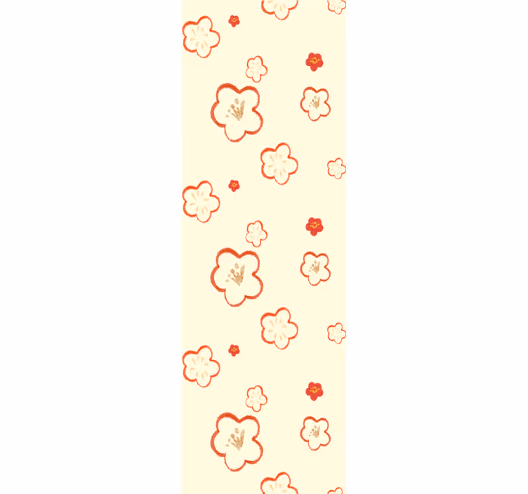 Delikate blomstermønstre tapet blomster - Tenstickers