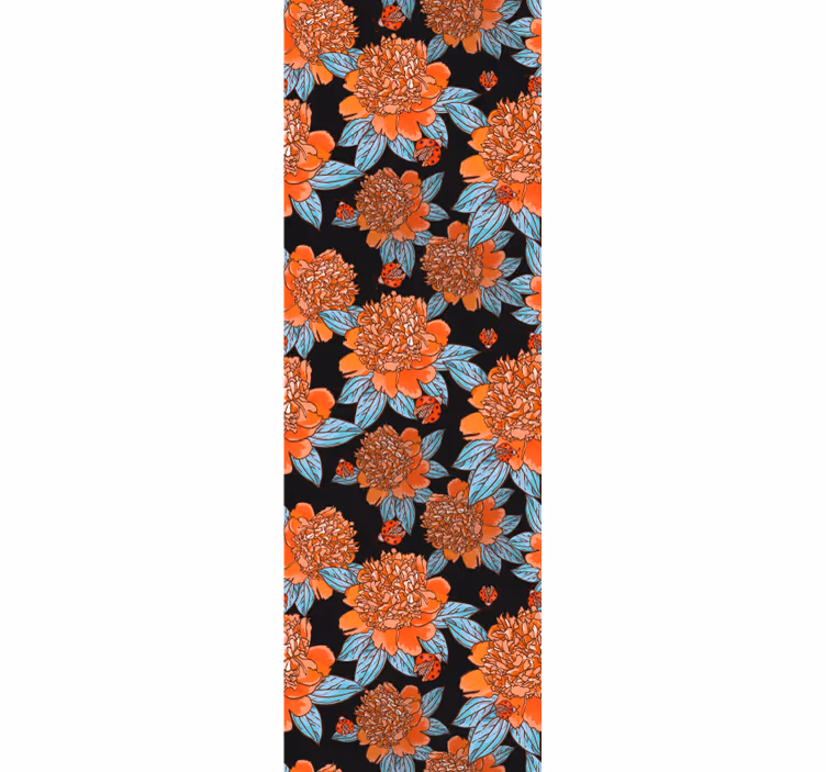 Livlig fargerik design tapet blomster - Tenstickers