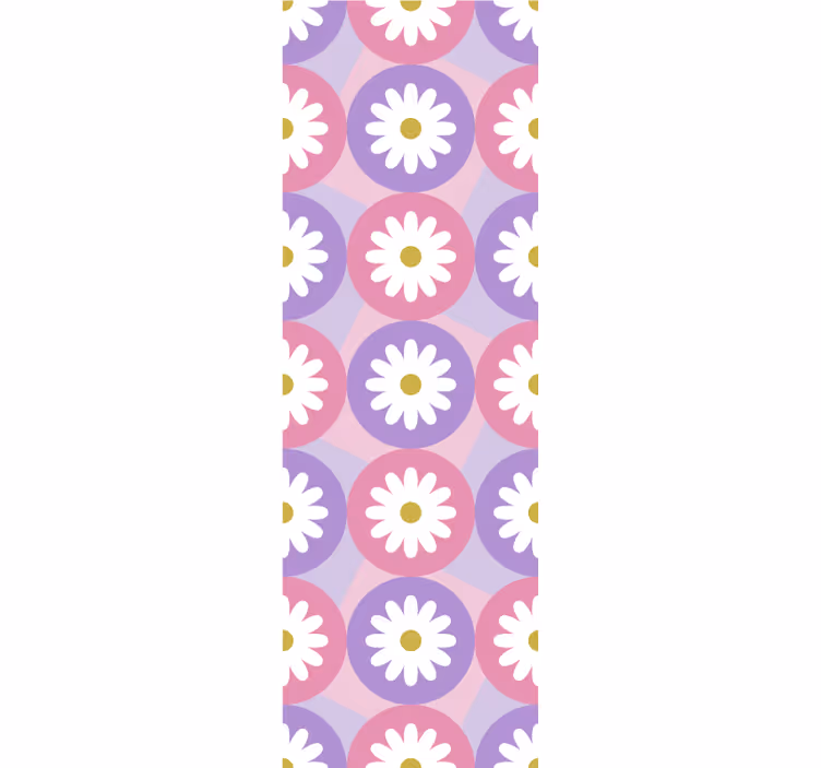 Tusenfryd rosa motiv tapet blomste - Tenstickers