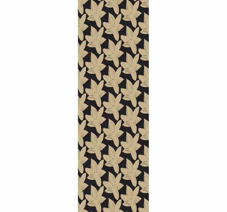Elegante blomsterblader tapet bad - Tenstickers