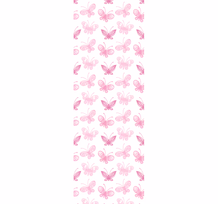 Rosa nyanser tapet sommerfugl - Tenstickers