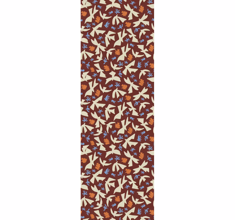 Stiliserte naturmotiver tapet blomste - Tenstickers