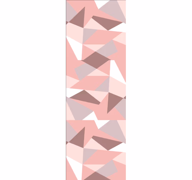 Geometrisk rosa trekantmønster tapet trekant - Tenstickers