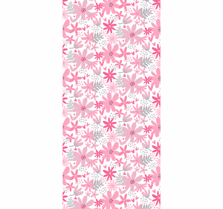 Rosa mønstre tapet blomster - Tenstickers