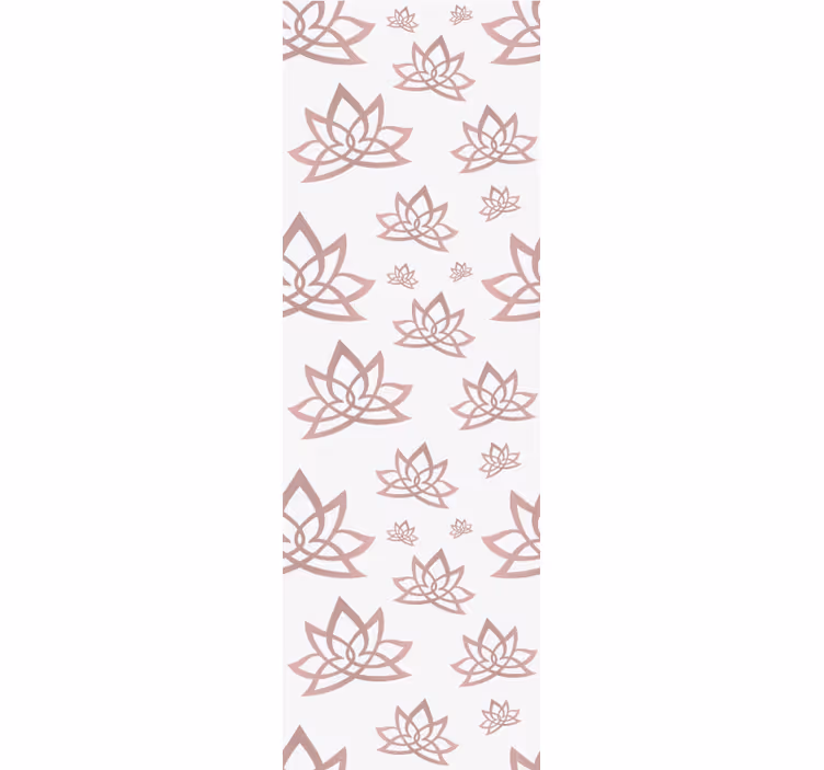 Lotus beige mønster tapet blomste - Tenstickers