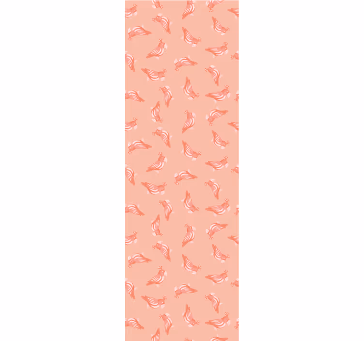 Elegant rosa mønster fugletapet - Tenstickers