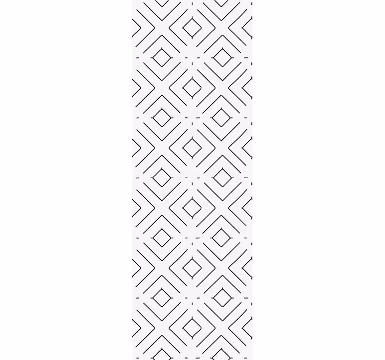 Geometrisk diamantstil tapet inngang - Tenstickers