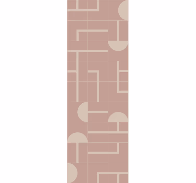 Tapet geometriske former beige myke former - Tenstickers