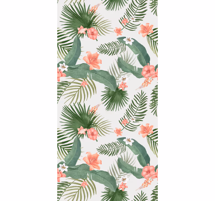 Blomstermønster tapet jungel - Tenstickers