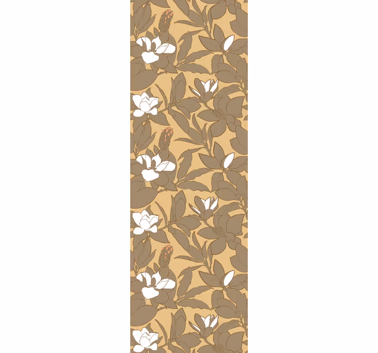Magnolia blomsterdekor tapet gift - Tenstickers