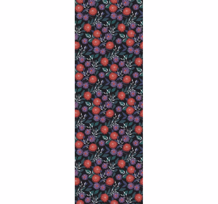 Bærsprengningsmotiv tapet blomster - Tenstickers