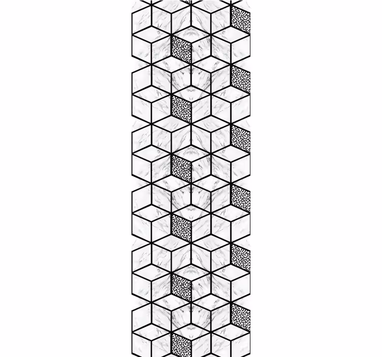 Kubisk mønsterdesign tapet geometriske former - Tenstickers
