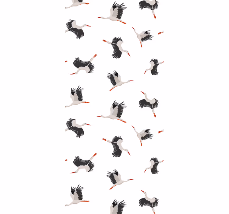 Flygende storker fugletapet - Tenstickers