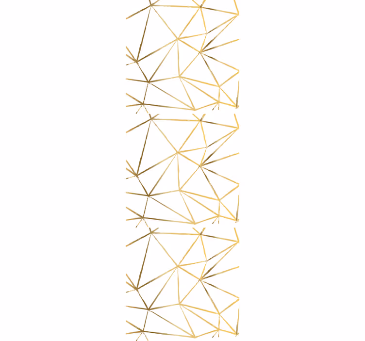 Geometriske gyldne linjer tapet inngang - Tenstickers